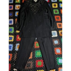 Vintage 1980s Sweat Suit Sweat Pants Set‎ Lounge Wool Blend Large Side Effects